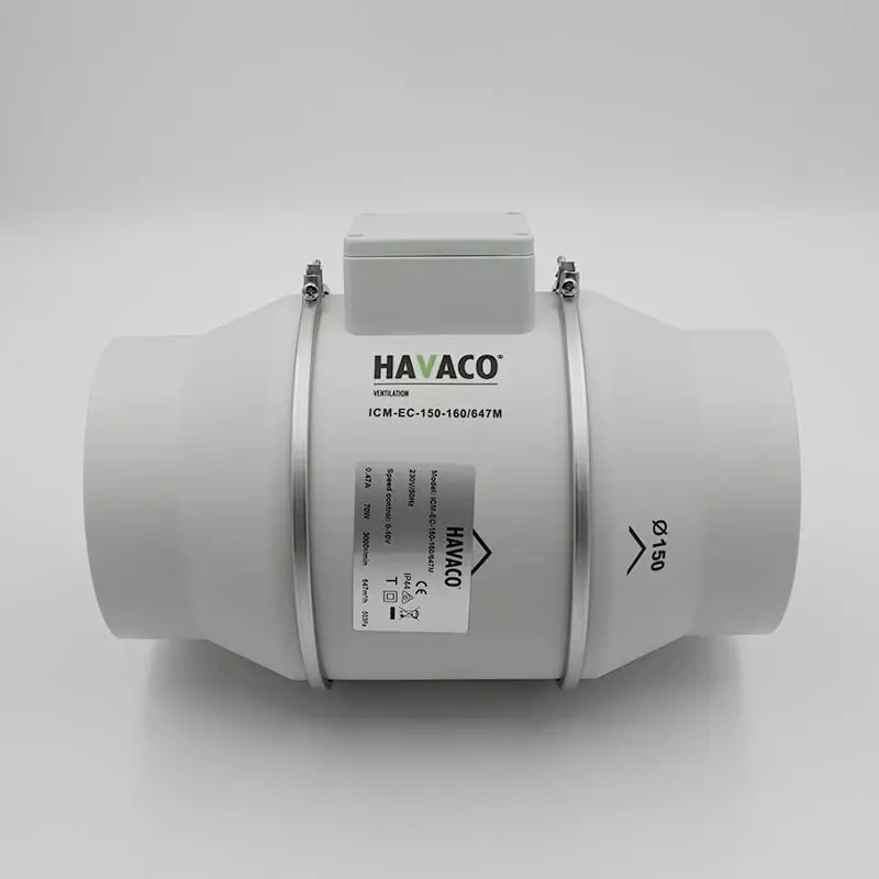 Potrubný ventilátor Havaco ICM-EC-125/561M 125 mm